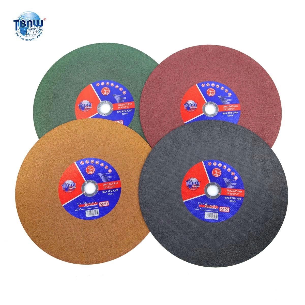 14pouces 350mm Coupe abrasive Grindding roue de roue double papier Double Net 350*3,0*25mm