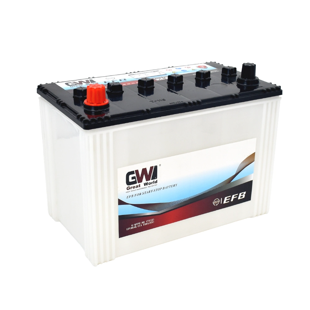 12V 80AH Efb (AGM) ПУСК Стоп аккумулятор больше не увеличивает срок службы аккумулятора стартера автомобиля с 2 лет гарантии