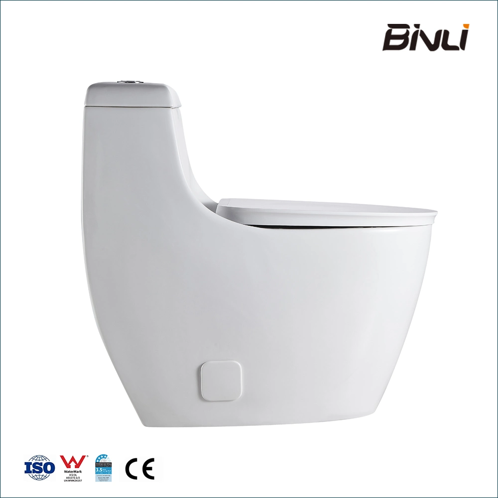 Personalização de base de 1% de desconto na China Branco Fábrica Wc Wc montado no chão um pedaço o Vaso Sanitário Banheiro lavabo loiça sanitária