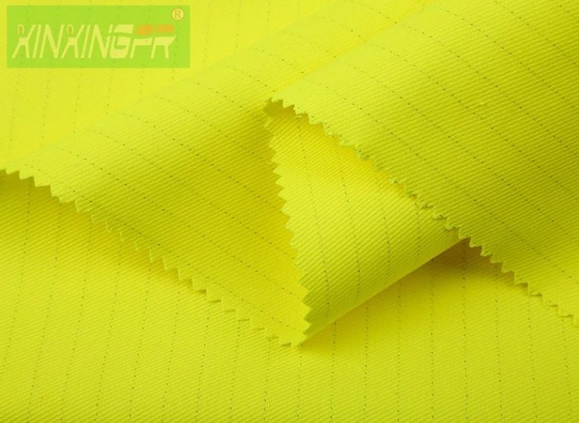 60%Cotton40%Nylon Anti-Static Waterproof Hi-Vis Yellow Twill Fr Fabric