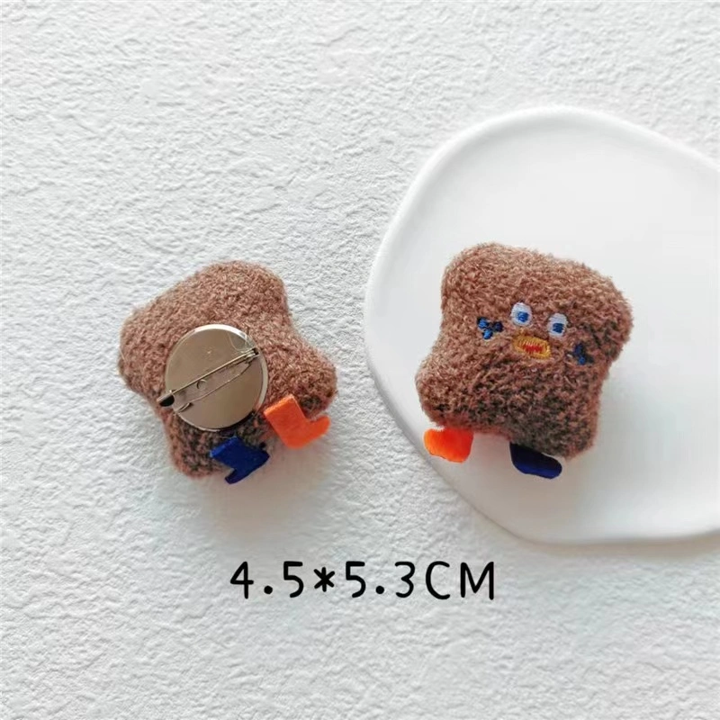 Cute Cartoon Plush Doll Decoration Pin Brooch Accessories Hair Clip Decoration