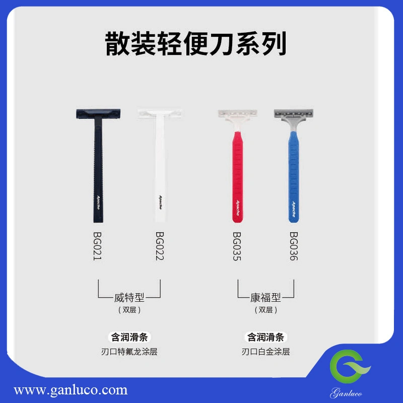 Disposable Manual Shaver Red Rubber Grip Twin Blades Disposable Manual Razor