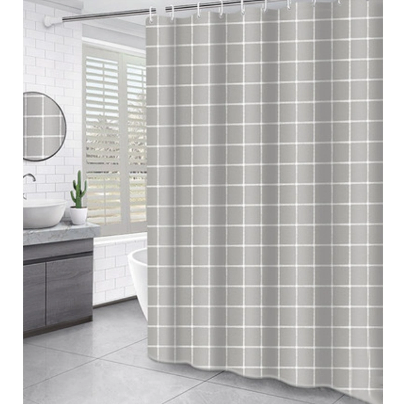 Shower Curtain for Bathroom and Bathtub No Chemical Smell Waterproof Curtains Plastic Printed