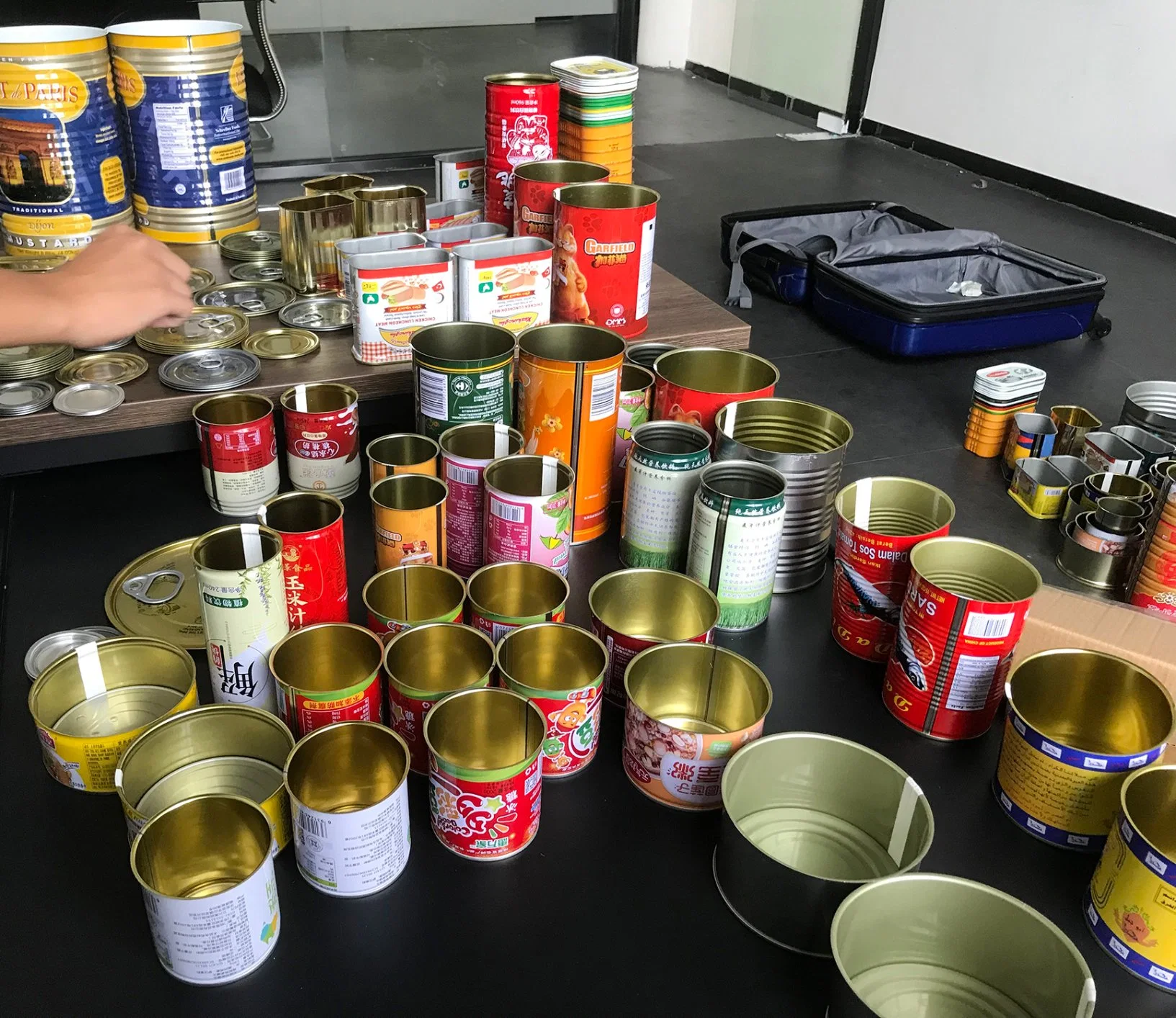 7100# Empty Food Grade Tin Cans with Lid for Food Storage