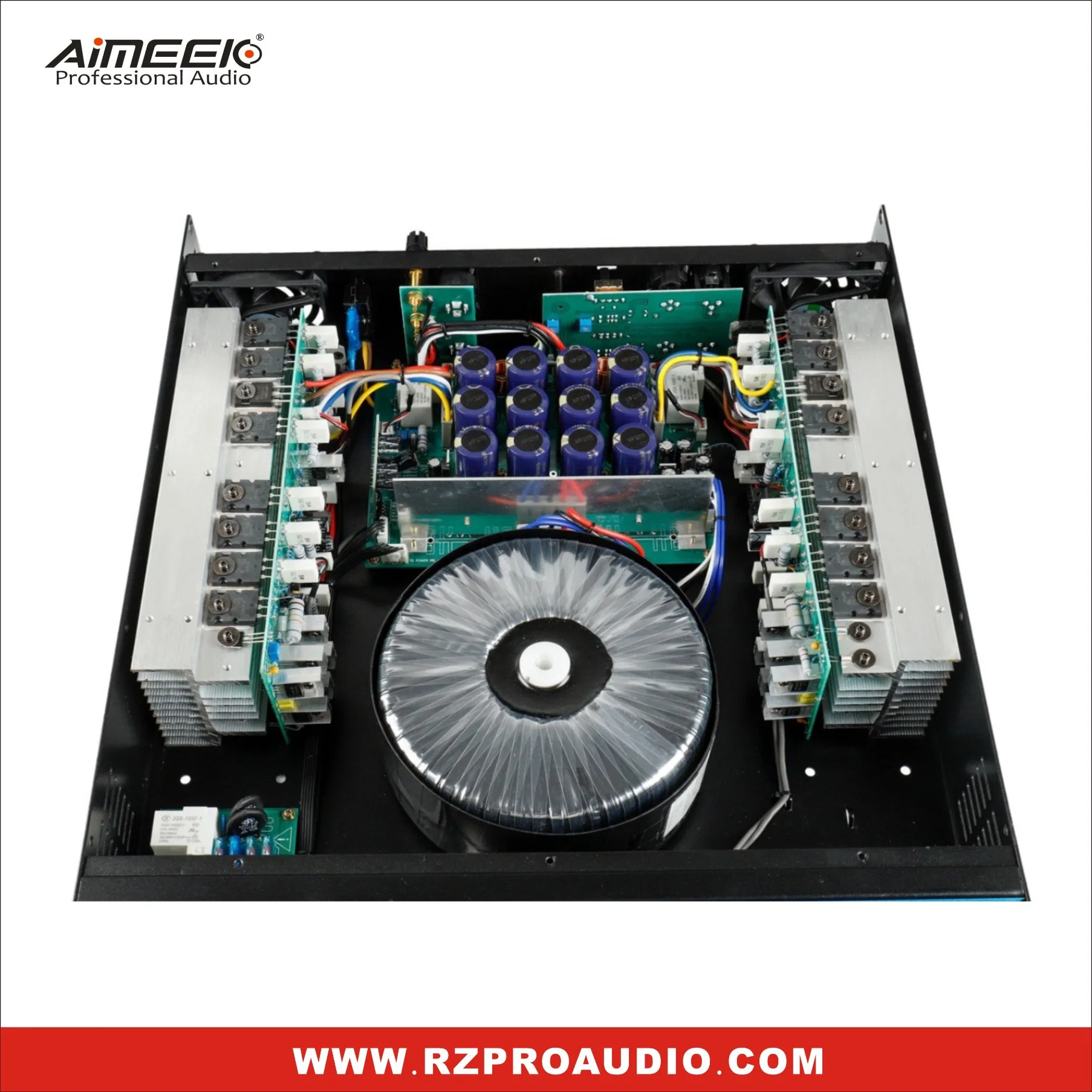 Aimeek Audio PA-800 High Power Bass Professional 2*800W 3u Power Amplifier for Stage Performance KTV Amplifier