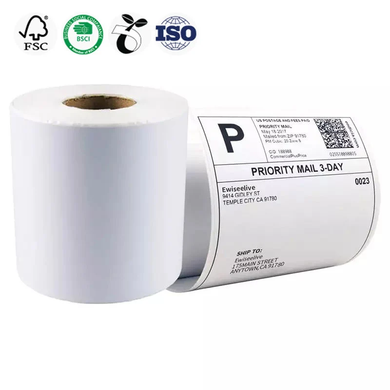 Blank Shipping Label Roll Barcode A6 Thermal Sticker Paper Waybill Sticker