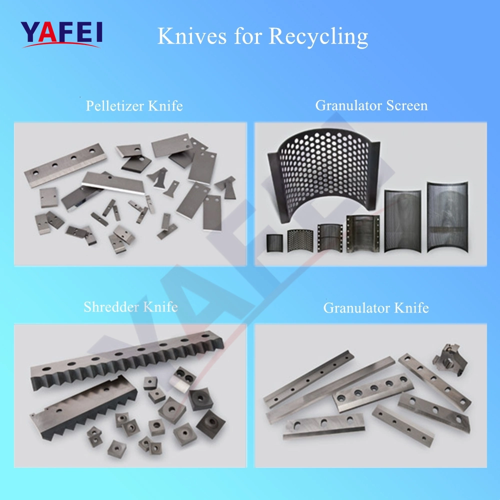 Rotor and Stationary Shredder Blades for Crushing Plastic Rubber Tyre