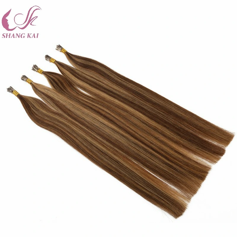 Hochwertige Unverarbeitete Virgin Raw Brasilianischen Haar Extension Stick Double Gezeichnetes Haar mit Spitze