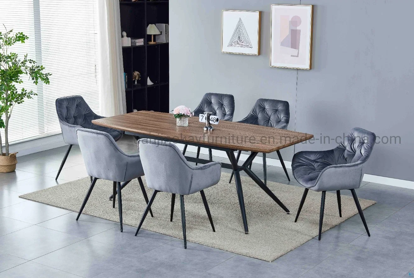 Dining Room Furniture Home Cheap Malaysia Luxury Epoxy Extendable 4 Chairs Modern India Stainless Steel Wooden Dining Table Set
