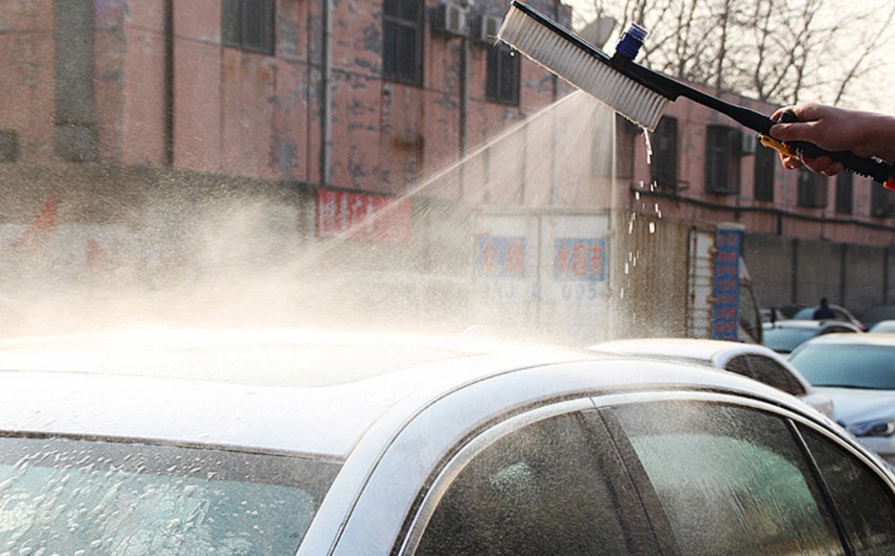 Haushalt Hochdruck-Auto-Waschmaschine Automatische Tragbare Bürste Auto Wasser Pumpe