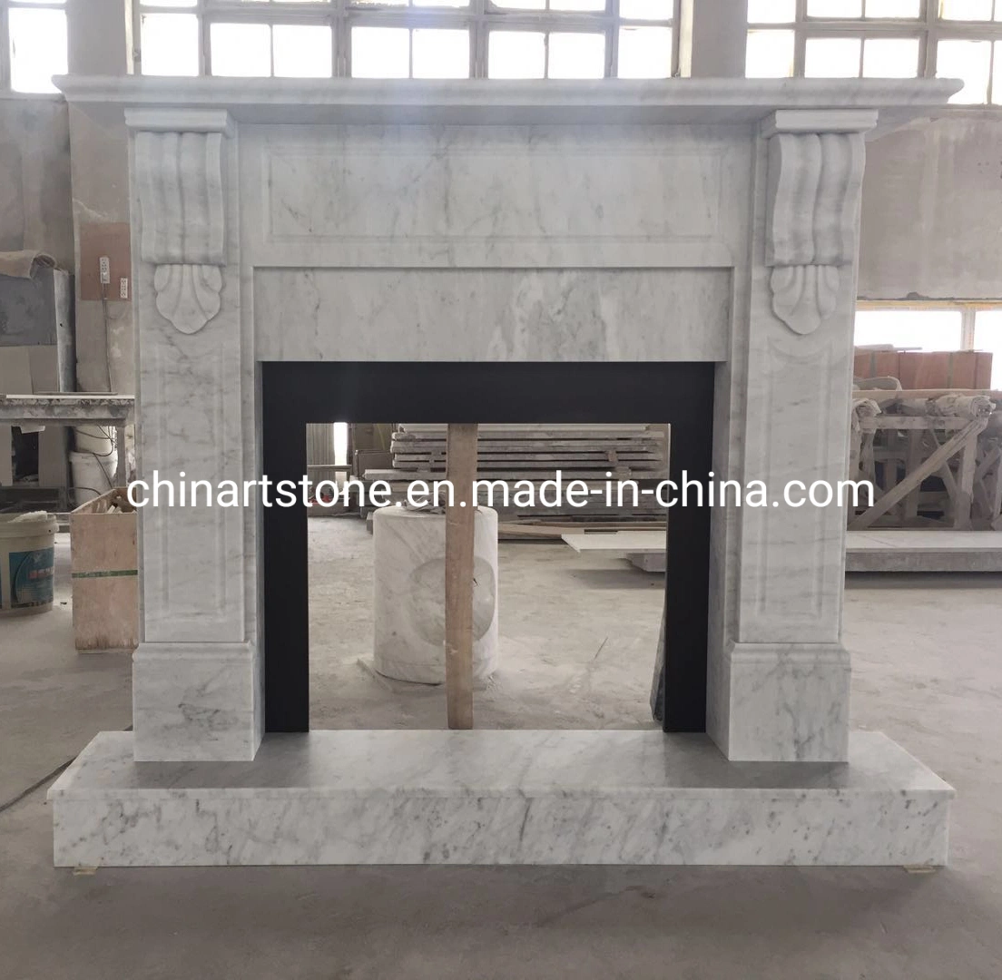 Wholesale Top Quality Simple White, Beige and Other Color Marble Fireplace
