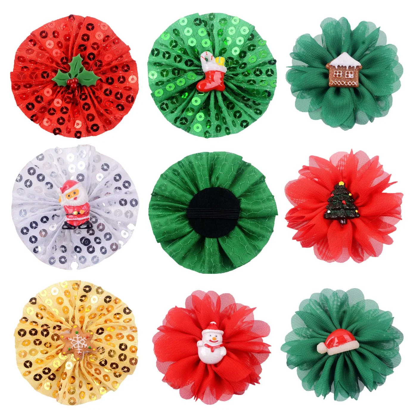 Christmas Series Fabric Flower Accessories DIY Shoes and Hats Clothing Accessories Stocks