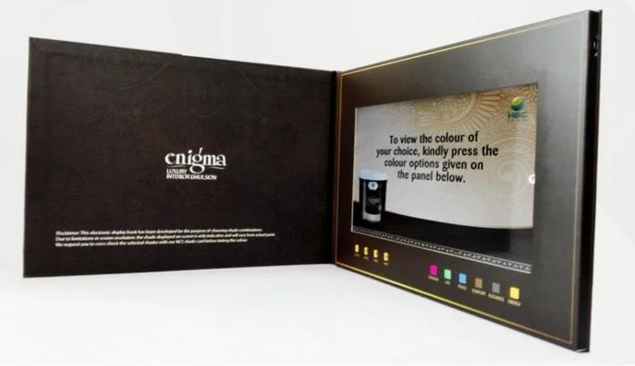 Custom Design LCD Screen Video Invitation Card