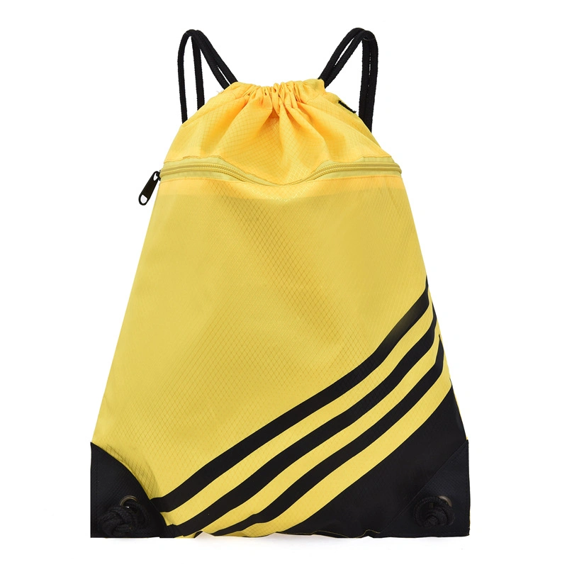 Kordelzug Rucksack Taschen String Rucksack Bulk Sport Gym Sack Tasche Taschen für Reisen und Lagerung (gelb)
