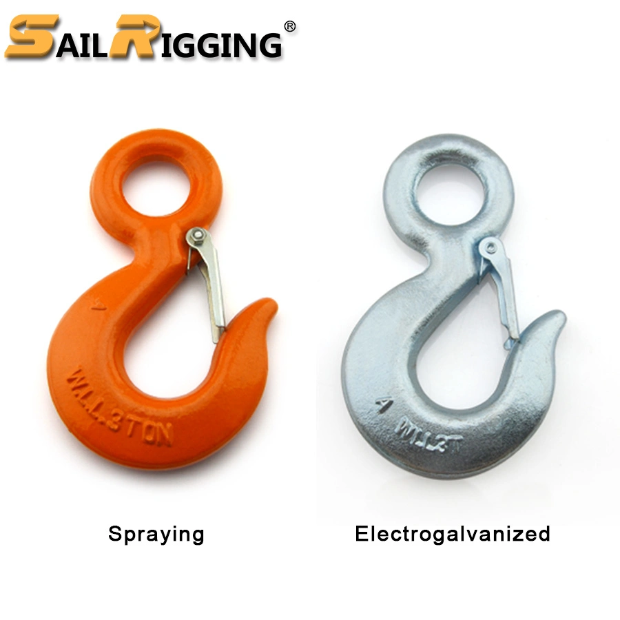 Wholesale/Supplier Hardware Riggingcargo Chain Lift Rigging Alloy Steel Drop Forged Eye Slip Hook with Safety Latch