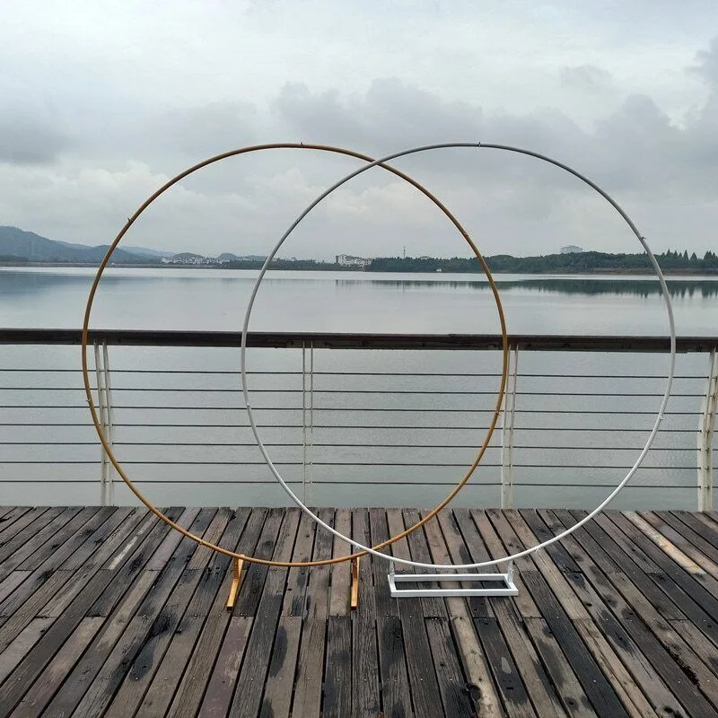 Los accesorios de boda el arco de hierro forjado Hexagonal de fondo del marco de la boda Decoración