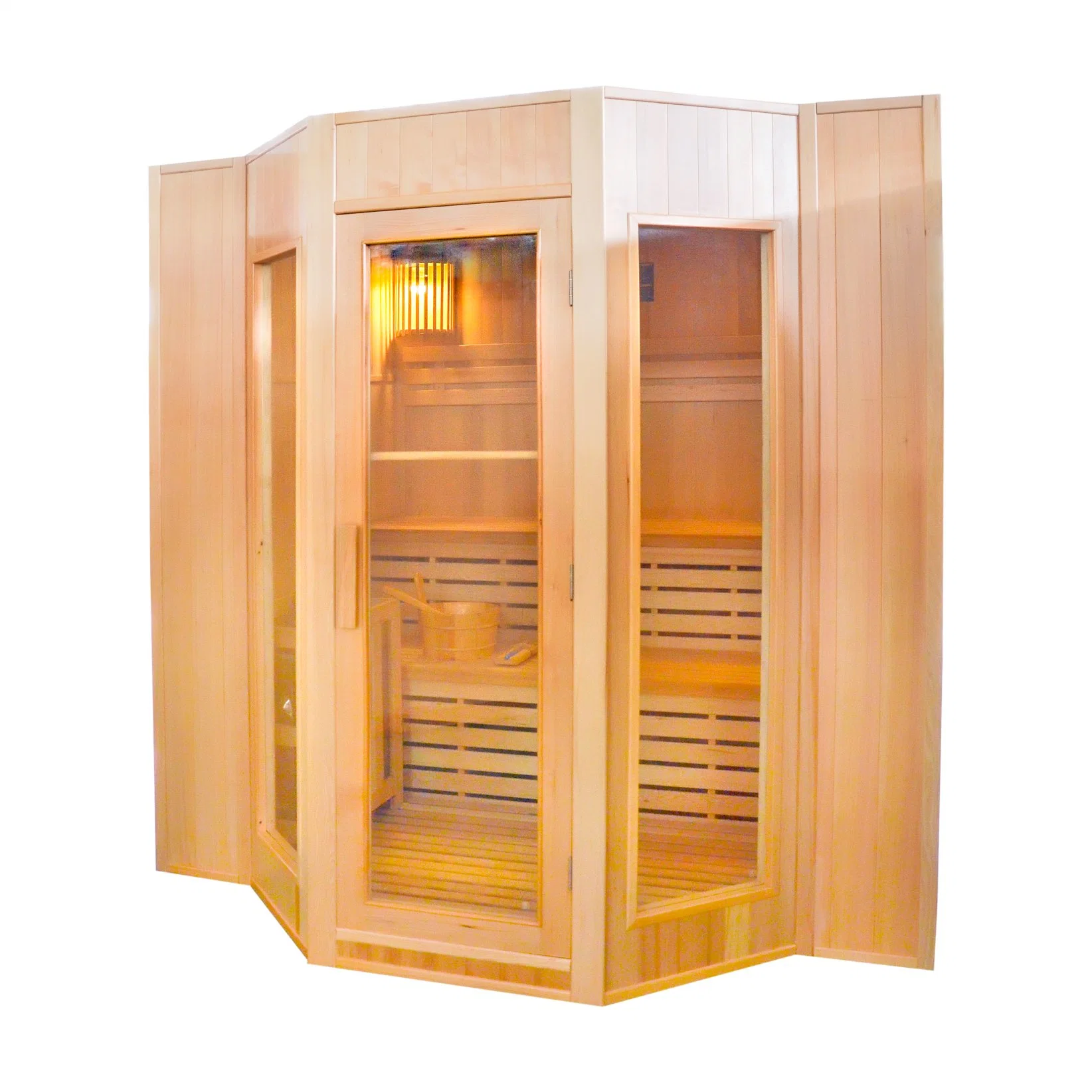 Joda Wholesale/Supplier Home Sauna Steam Shower Enclosure Dry Steam Wood Sauna Room with Glass Frame Sauna