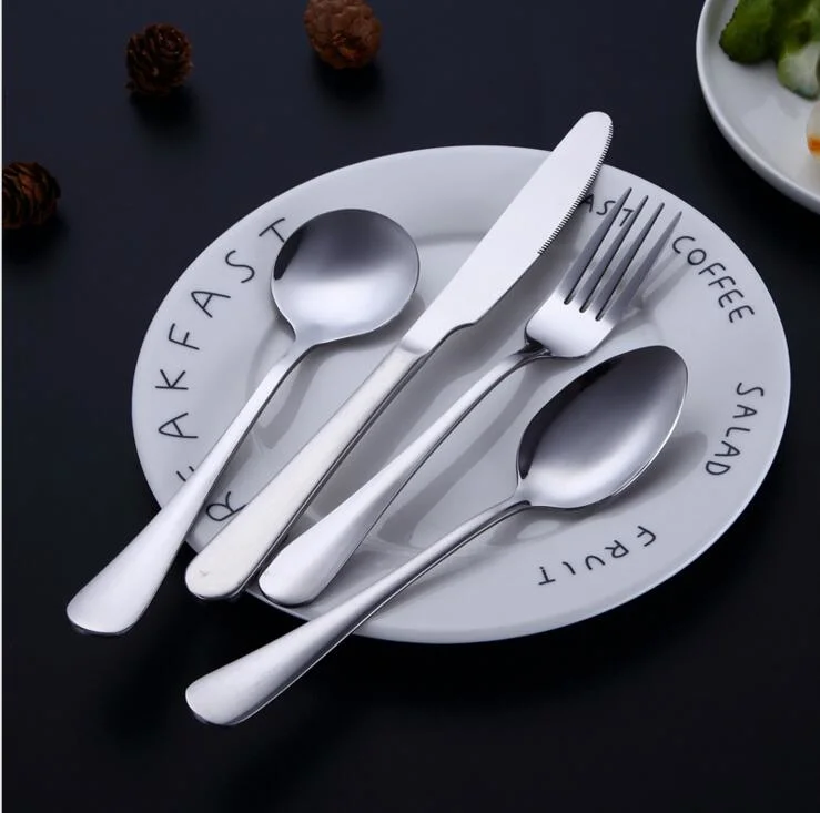 Hotel Tableware Stainless Steel Dinner Knife Fork Spoon Sets Cutlery Set