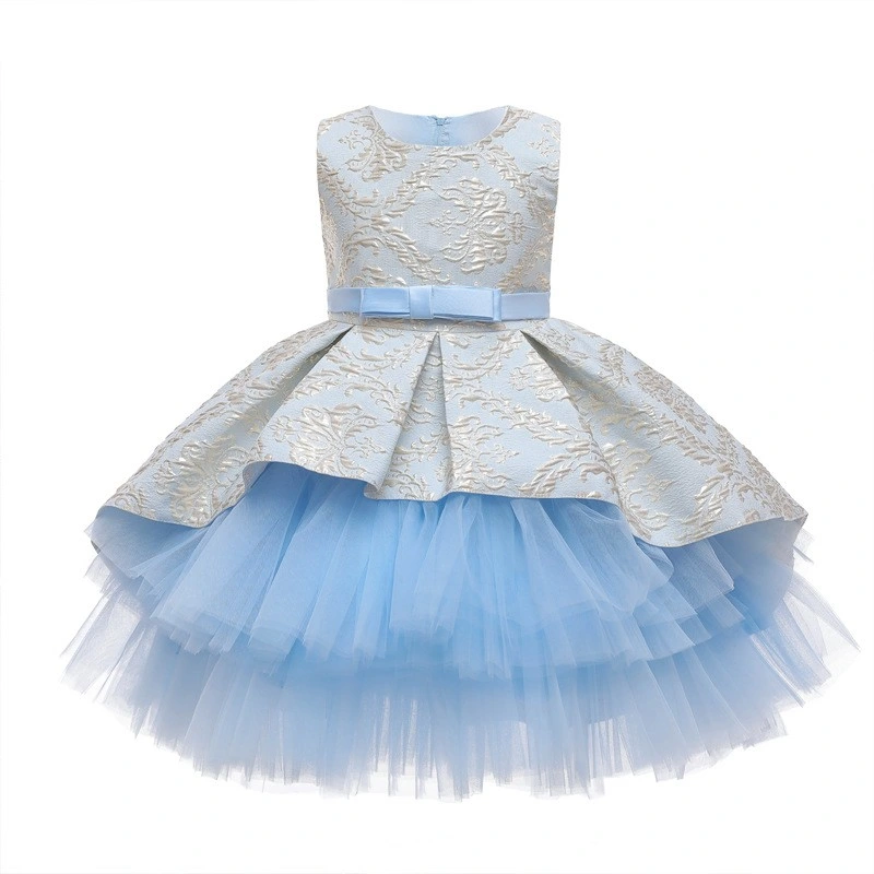 Children Party Gowns Trailing Dress Party Tutu Tulle Bridesmaid Prom Princess Gown