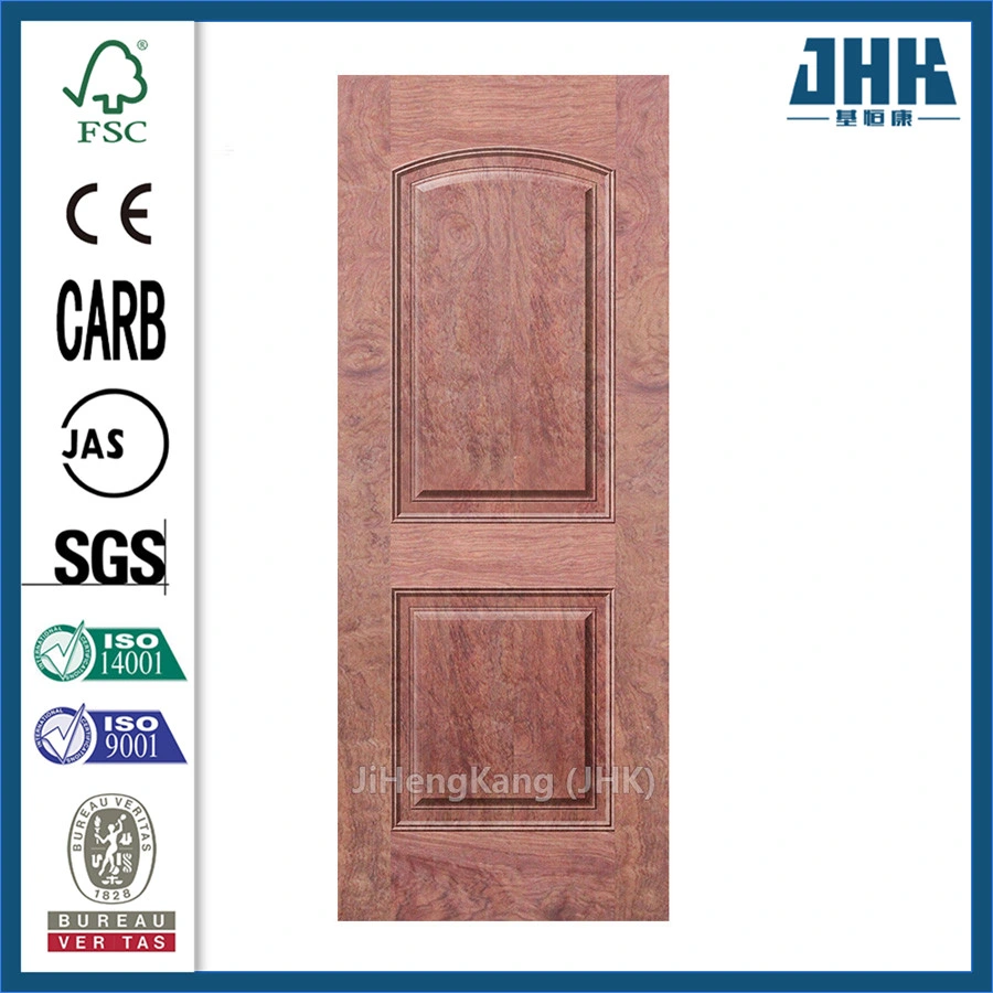 Jhk-S03 Inicio HDF Brich Natural moldeado de la piel de la puerta de chapa de madera