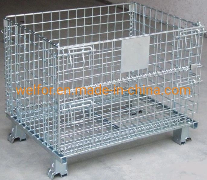 Wire Container Metal Storage Cages Rolling Wire Mesh Pallet Containers Metal Cages