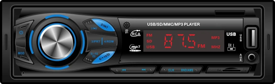 Áudio digital de vídeo estéreo para automóvel a unidade de cabeça do leitor de MP3