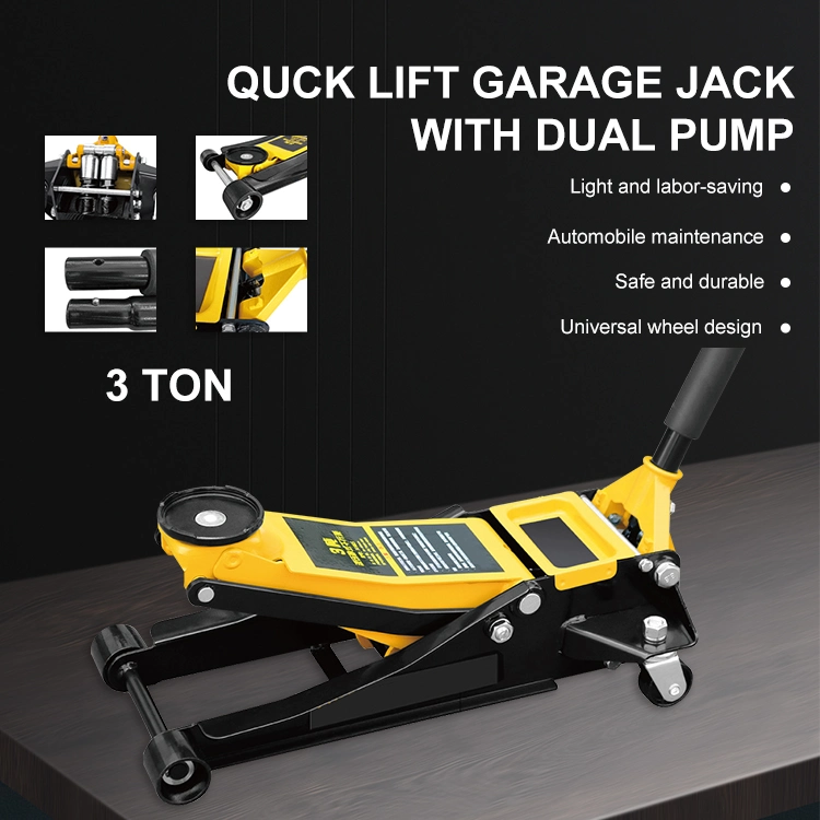 3t Quick Lift Garage Jack with Hydraulic Pump