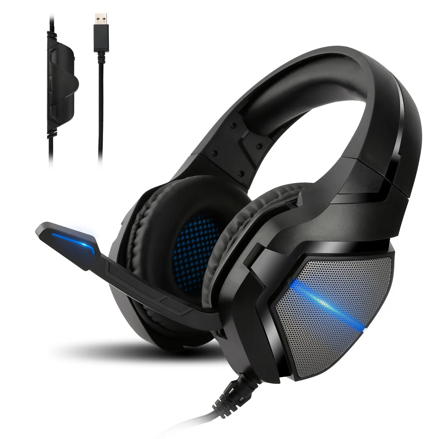 7.1 Channel RGB Gaming Headset for Computer/Laptop/PS4/xBox Slim/Switch Gamer Headphone with Vibration
