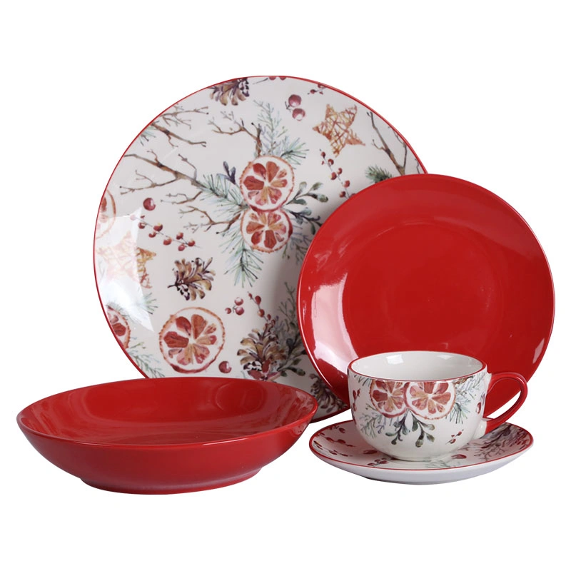 Nuevo producto Ceramic Hot Sale Cena Set para el día de Navidad Regalo