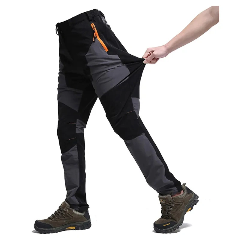 Elastic Mens Hiking Pants Outdoor Sport Summer Quick Dry Waterproof Trekking Climbing Wear-Resistant Breathable Trousers