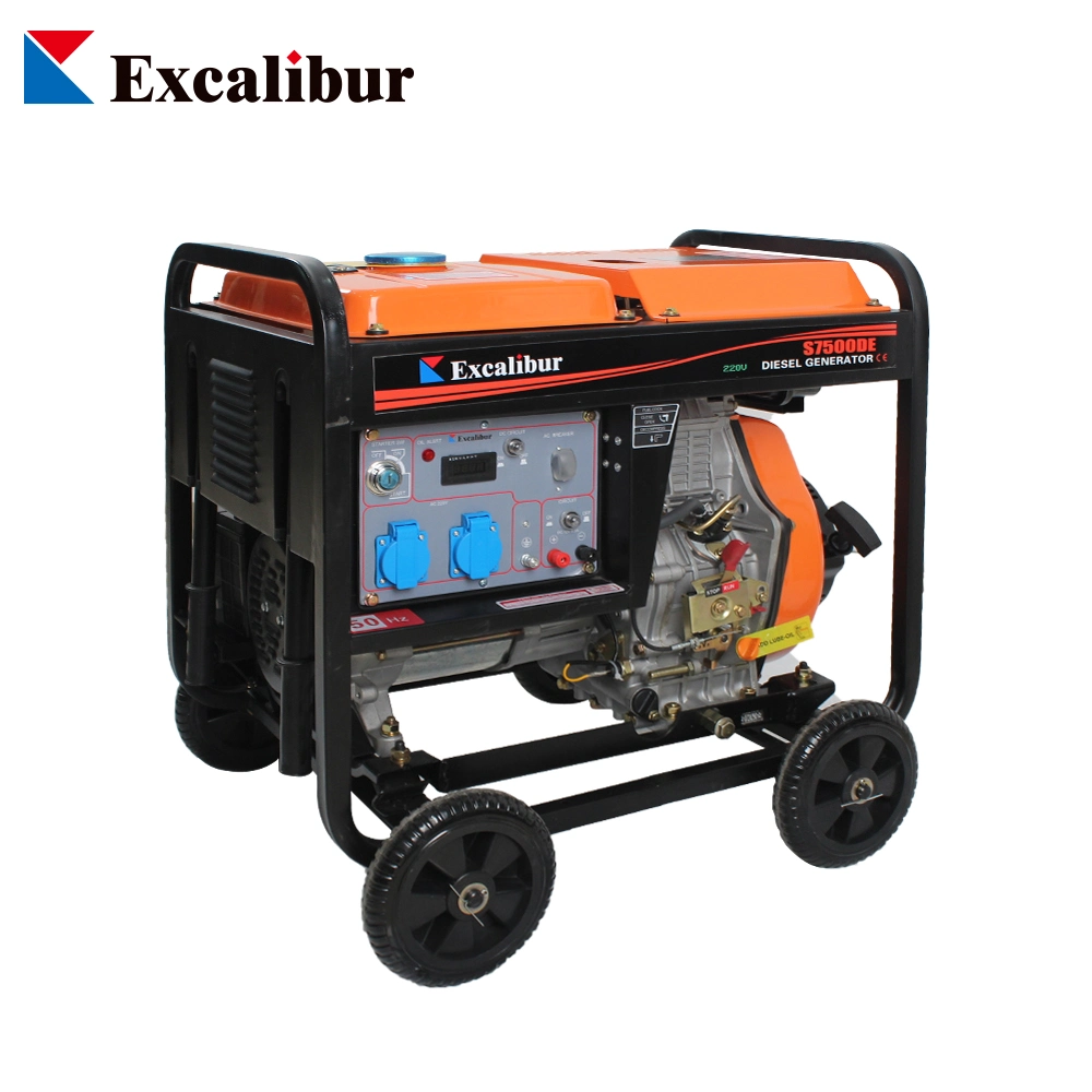 Excalibur Construction Use Three Phase Voltage 5kw Diesel Generator