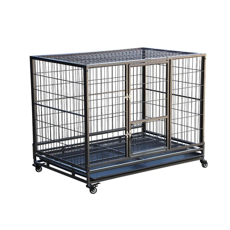 Acero al carbono bajo transpirable de metal Kennels Carriers Casas Crate Cage Cubierta muestra pequeña jaula de perro de animal de animal de la mascota