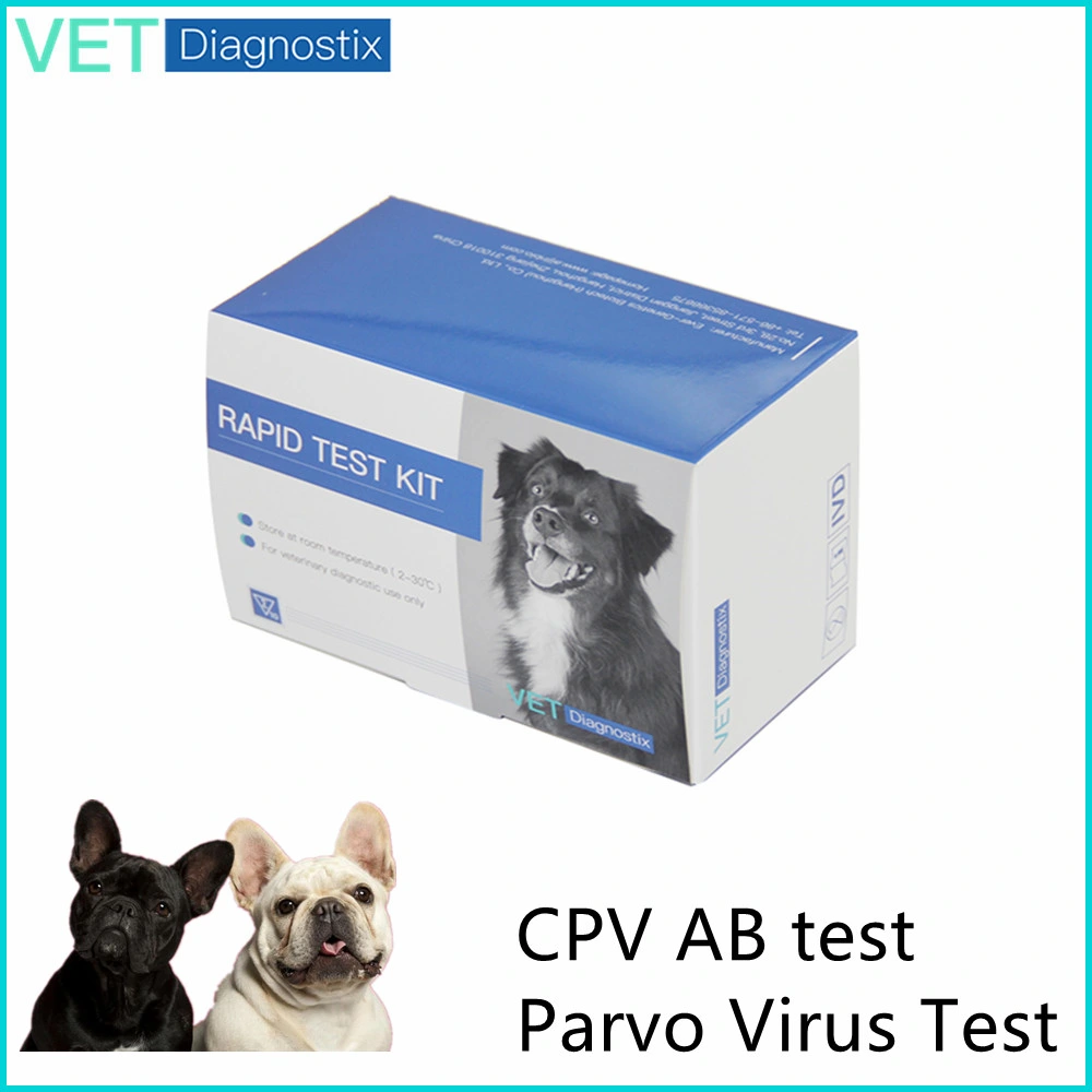 Parvovirus canino veterinaria Prueba rápida de virus Cpv Kit de pruebas de diagnóstico