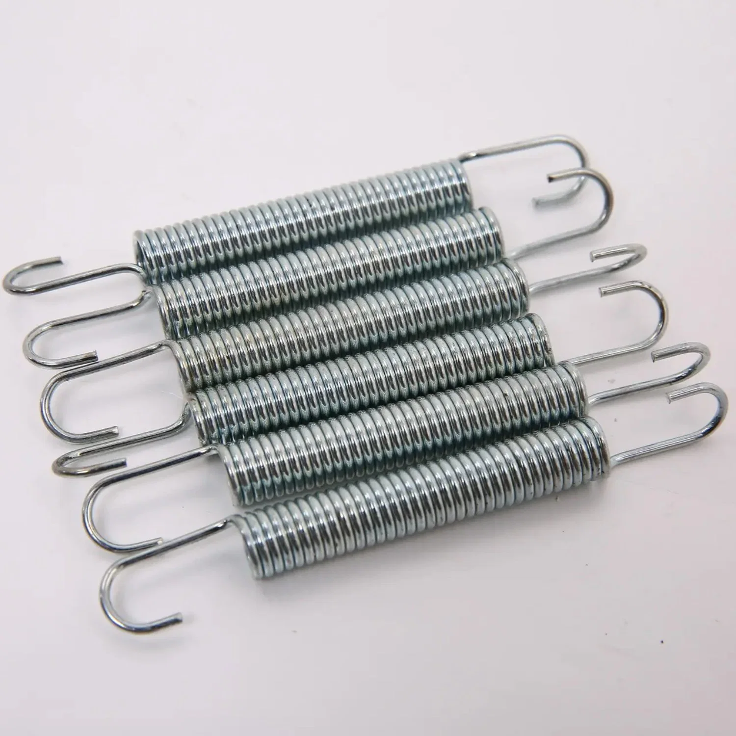 Metal Machining Nickel Plated Manganese Steel Mechaniery Auto Double Hook Tension Spring Large Spring Accessories