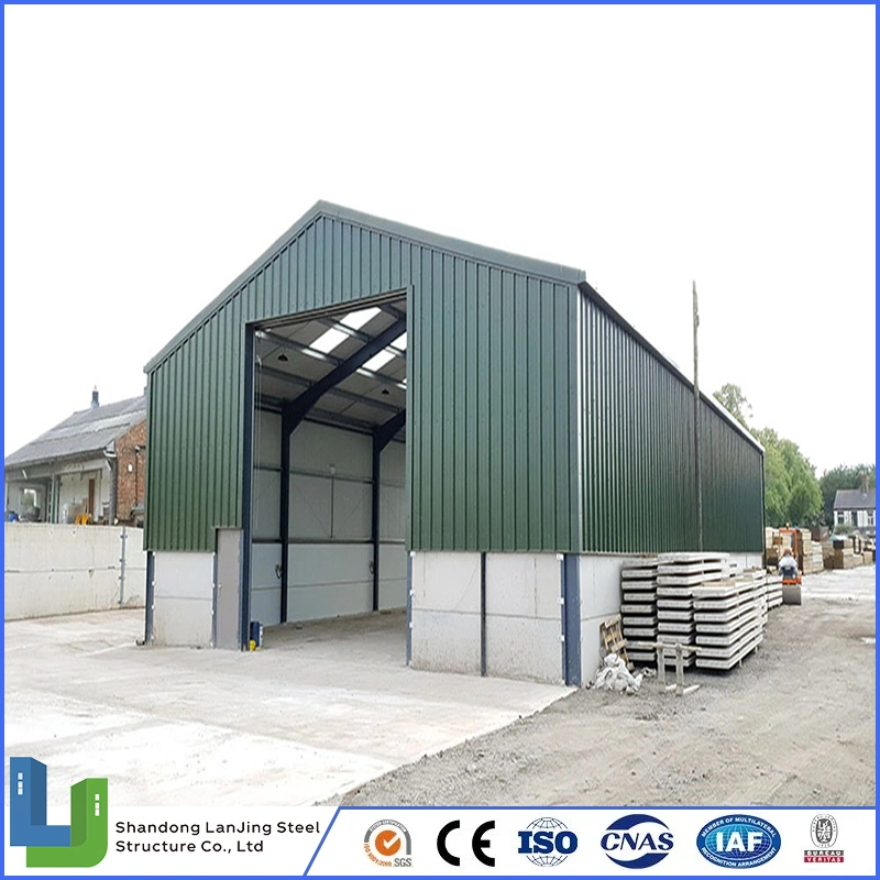 Metal Light Steel Building Construction Frame Modular Prefabricated Warehouse Workshop Hangar Garage for Industrial Buildings