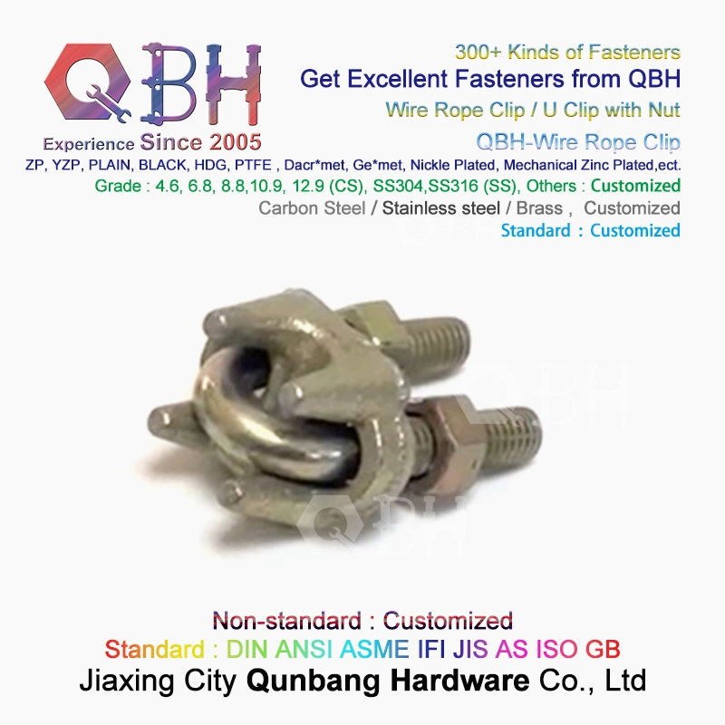 Qbh Customized Carbon Steel / stainless Steel Wire Rope Clip