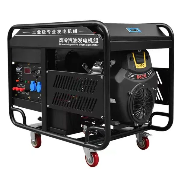 13kVA de doble combustible gasolina generador de carburador 188F 10kw 9kw a 15kw 17kw Max Portable Generador Monofásico de rueda