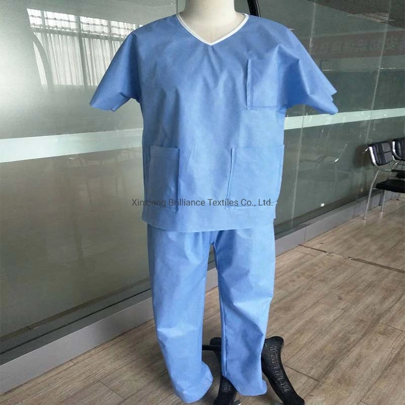 Disposable SMS Nonwoven Surgical Scrub Suits Nurse Scrub Suits Medical Doctor Gown