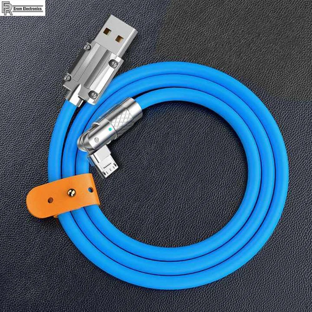 Pantalla LED de rotación de 180 USB de una aleación de zinc a USB Cable de teléfono celular C 3.3FT de 5A 1m de tipo C Cargador Cable de carga rápida