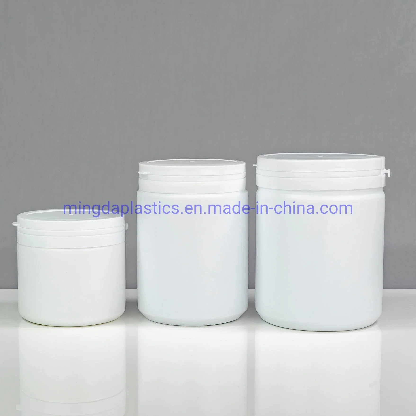 550ml Large Size Tamper Proof Cap Pharma Grade Plastic Packaging Protein Powder Tearing Round Bottle Supplier