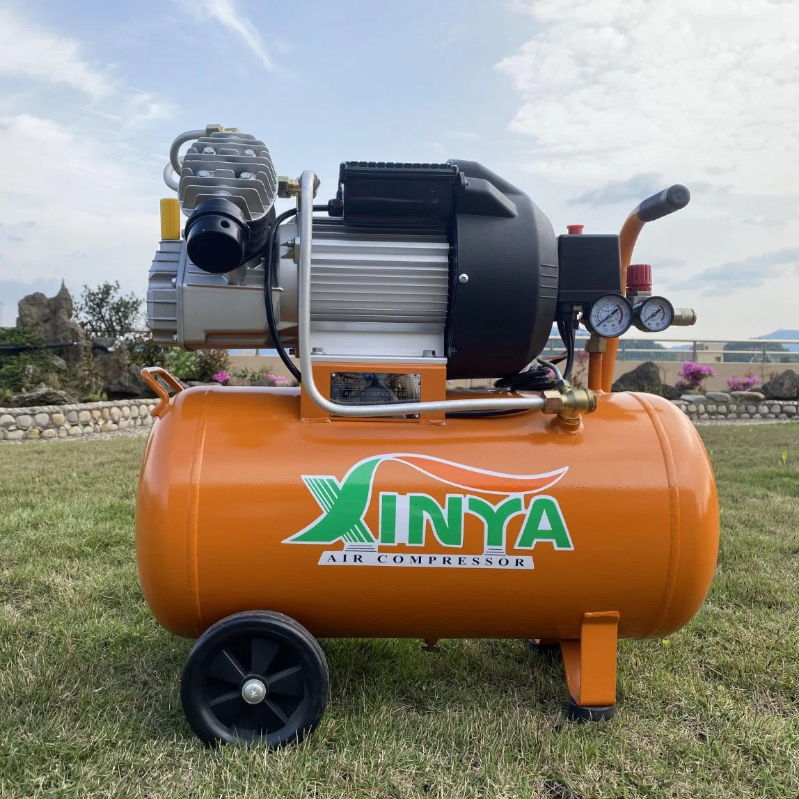 Xinya pequeno tamanho 50L 100L 3.0HP 2,2 KW de energia AC 8 bar de accionamento directo do compressor de ar com cilindros de dupla