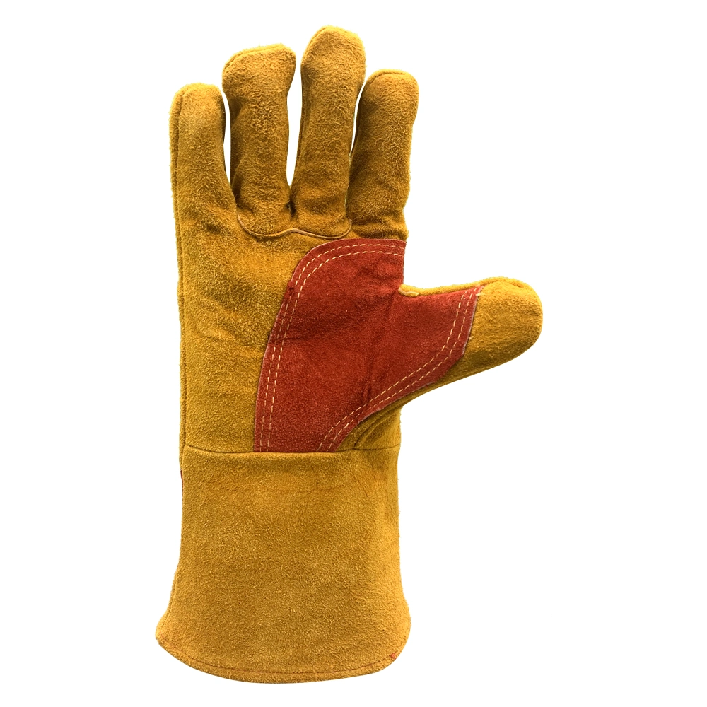 Industrial/Anti Heat/Fire/Resistant Cow Split Leather Safety Guantes De Trabajo Welding Gloves