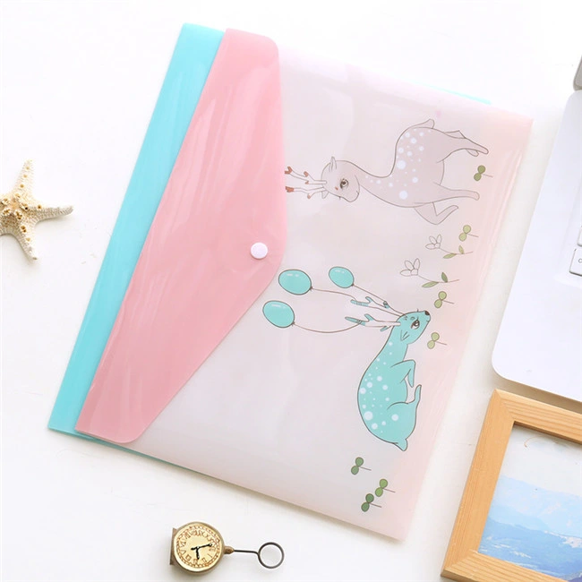 Cartoon Small Fresh PVC File Bag Information Bag Student Stationery