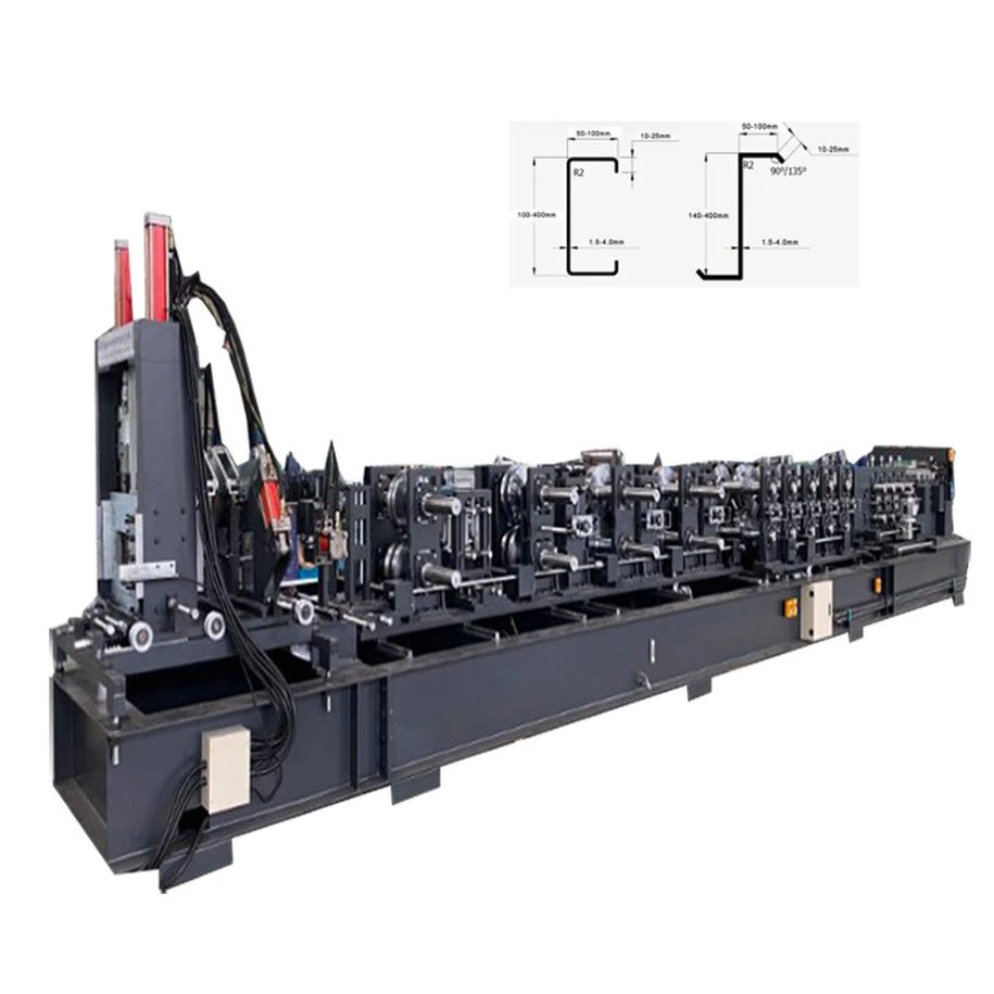 Peb Steel Construction Automatic Change CZ Purlin Roll Forming Machine