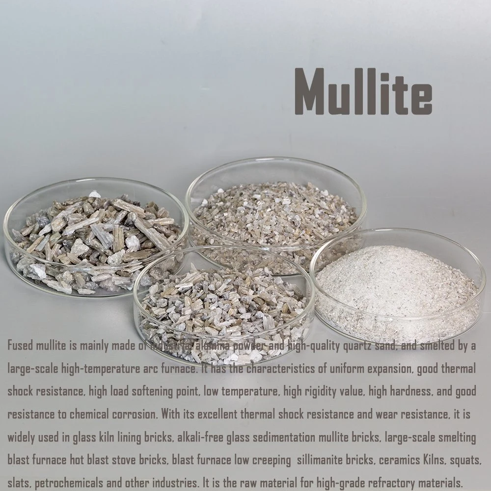 White Fused Mullite for Refractory Material Fused Mullite for High Grade Refractories/Bricks/Glass Kiln Furnace/ Industry