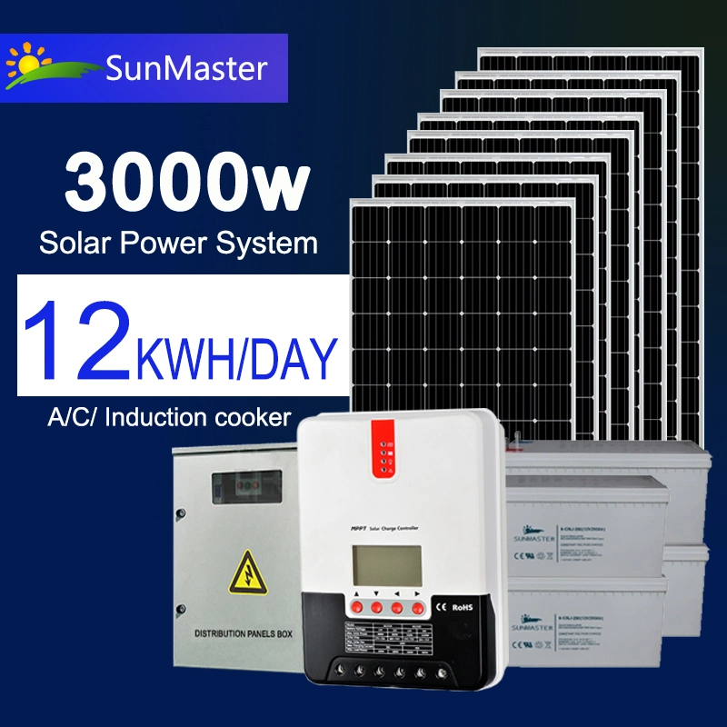 Customized 3kw Hybrid 18V House Ongrid Complete Lithium Generator 10kw Power Solar Panel System