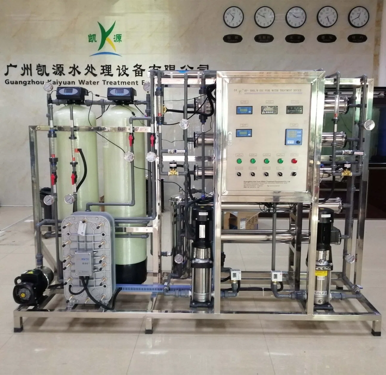 500L/H sistema de ósmosis inversa agua potable planta de purificación Hot Sale Máquina de tratamiento de agua Industrial filtro de agua purificado con EDI