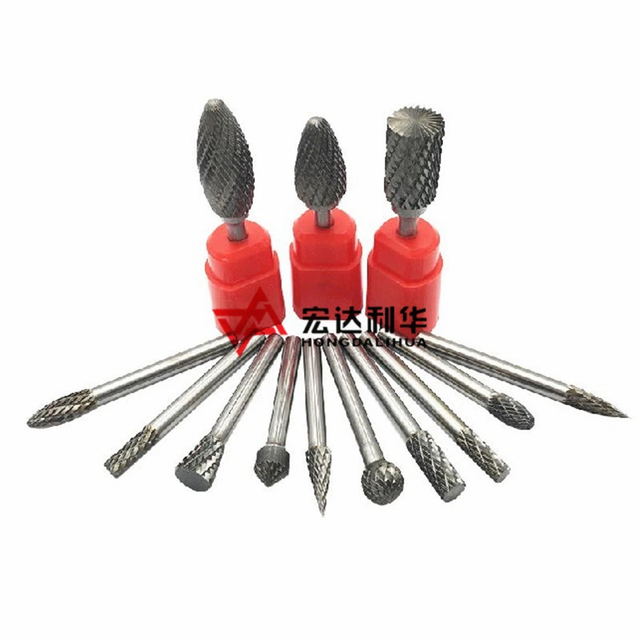 Rebarbas de carboneto de definir com 1/4 de pernil de Corte Dupla Solid Power Tools carboneto de tungsténio Arquivos Rotativo Bits para Esmeril Metal Entalhar Madeira gravura