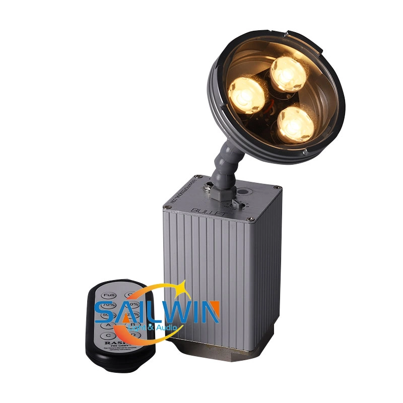 9W 3*3LEDs Battery Wireless Powered LED Pinspot Light with Magnetic for Wedding Party