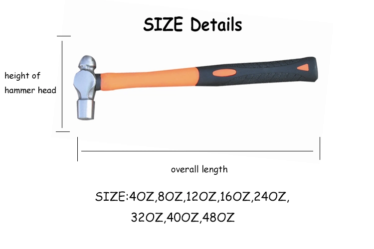 Original Factory Price Hammers High 45 Carbon Steel Plastic Coated Handle Ball Pein Hammer